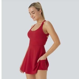 Halara Twisted Cool Touch Active Dress Red Women's Size S NWT
